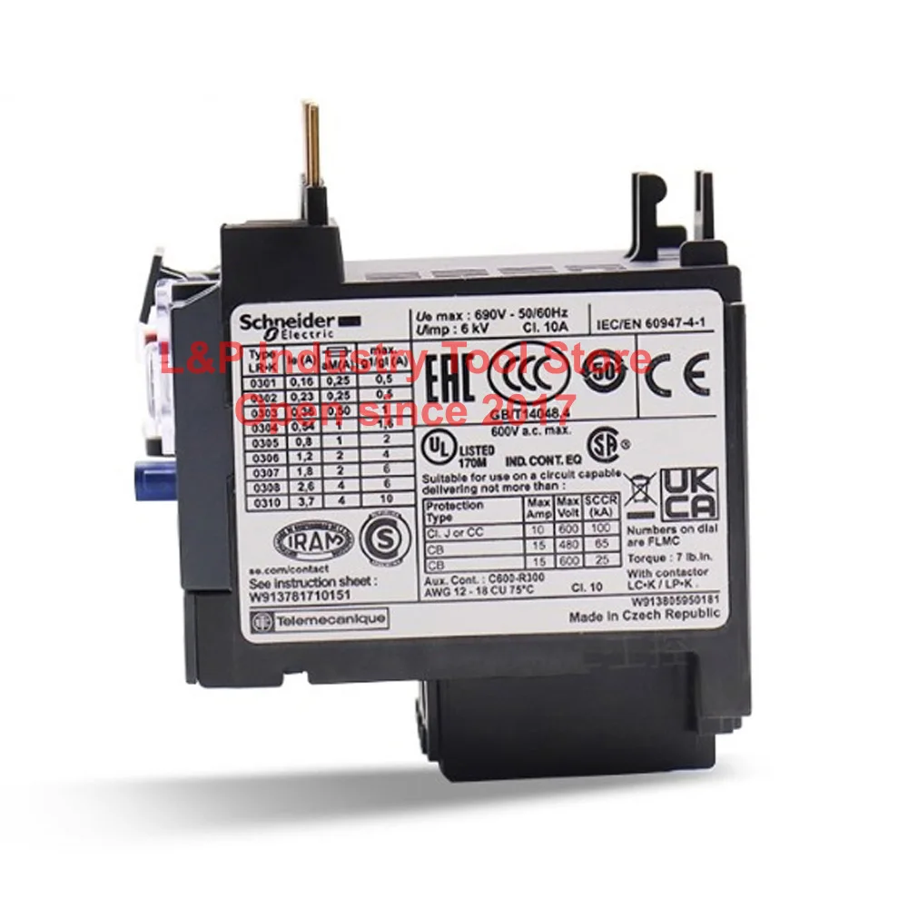 Original Schneider Contactor Protect Current LR2K0304/0305/0306/0307/0308/0310/0312/0314/0316/0321/0322 Thermal Overload Relay