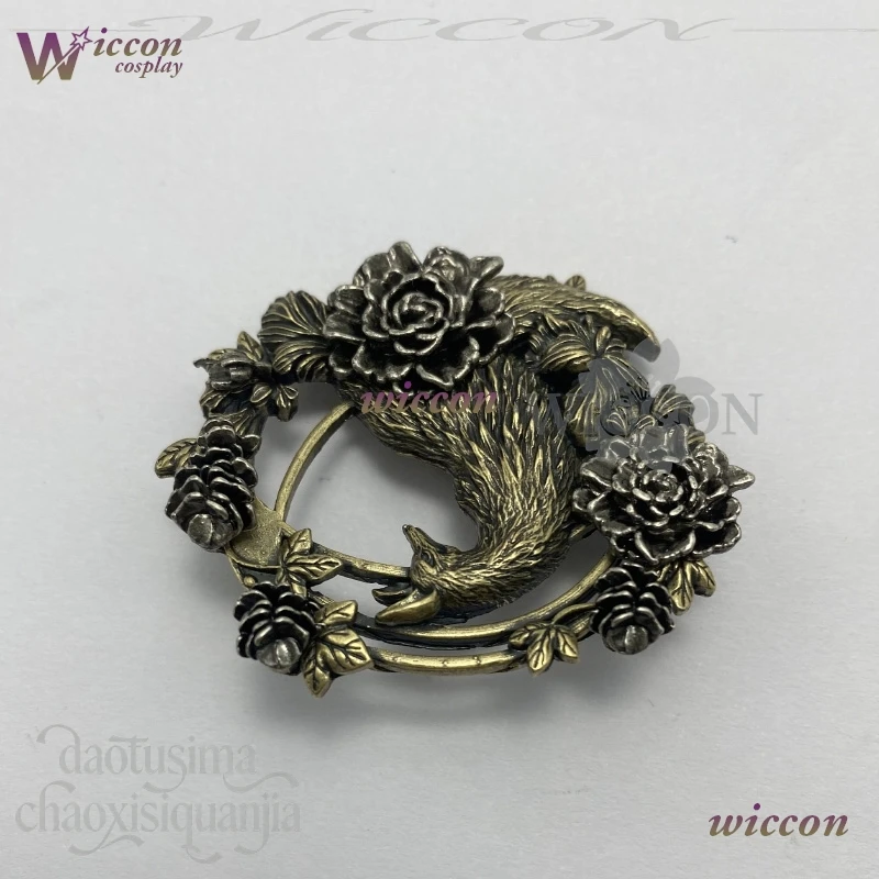 Hinako تأثيري أنيمي لعبة الرعب F زي الثعلب شارة ثلاثية الأبعاد حمض البوليلاكتيك الدعائم الثعلب رجل هدايا هالوين عيد الميلاد هدايا عيد الميلاد #5