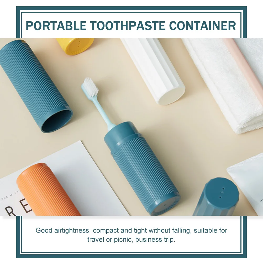 

4pcs Travel Toothbrush Cups Durable Portable Toothpaste Containers Anti-Drop Non-Slip Pp Toothbrush Box For Picnic Business Trip