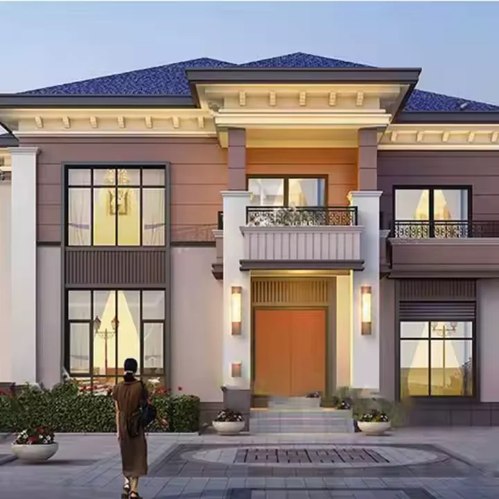 Factory Direct Luxury Light Steel Prefab Villa with Modern Design Multi-function Use Fast Install