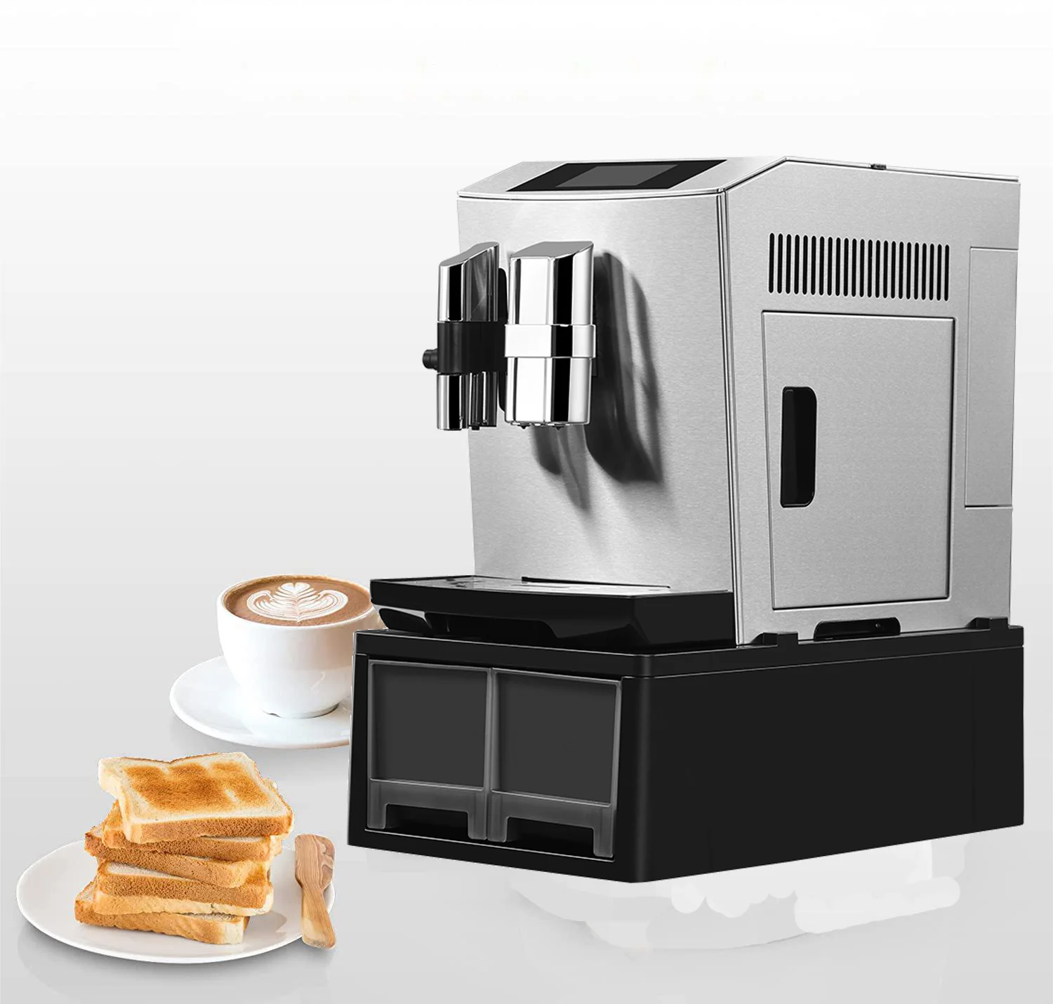 Stainless Steel One Touch Cappuccino Latte Milk Foam Espresso Self-cleaning Commercial Espresso Coffee Machine