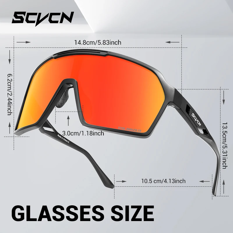 SCVCN Photochromic Sunglasses Fashion Cycling Glasses for Men Mountain Bike Eyewear Baseball Sports Goggles Skating Sun Glasses