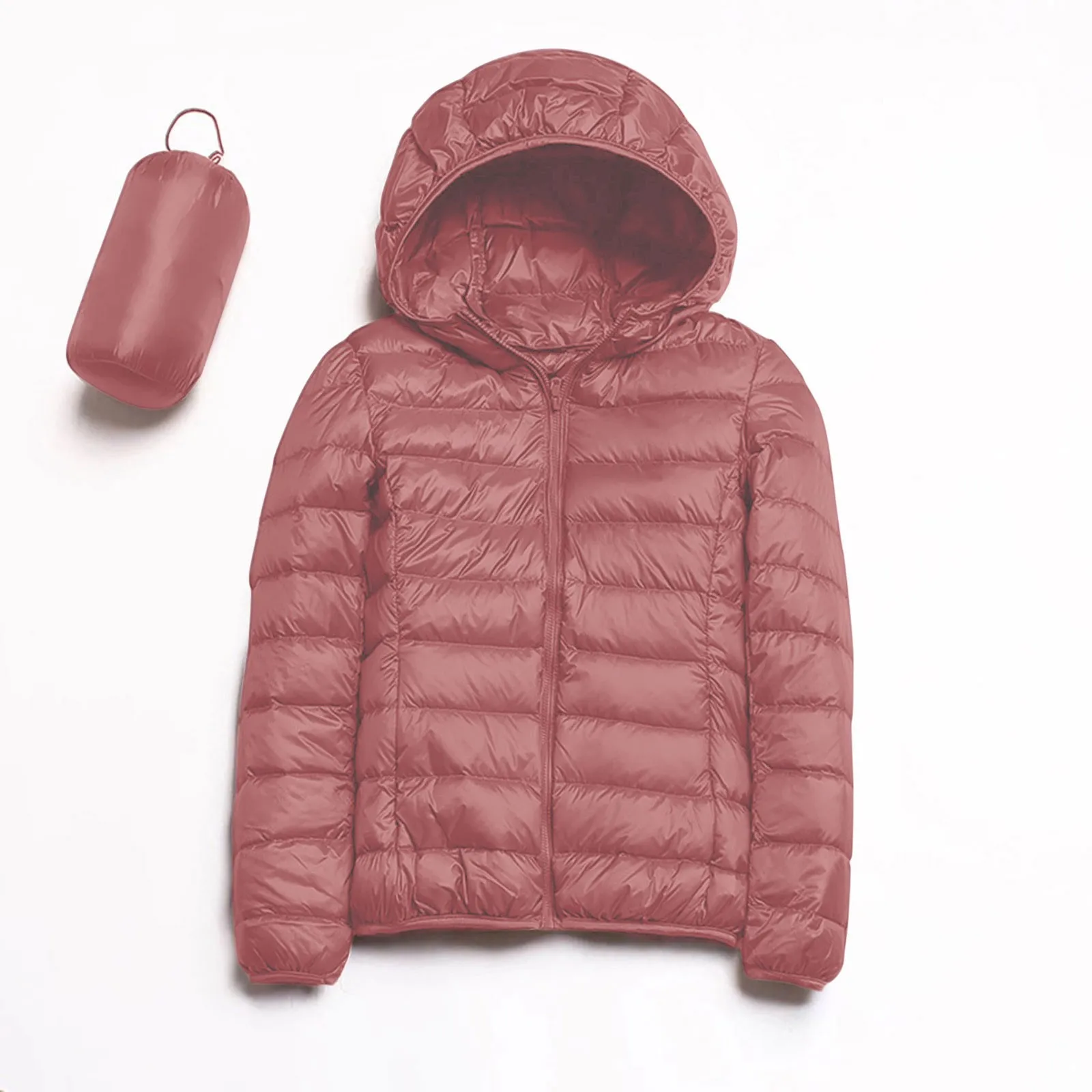 New Autumn Winter Women Ultralight Thin Slim Down Jacket White Duck Down Hooded Jackets Outerwear Female Portable Coat