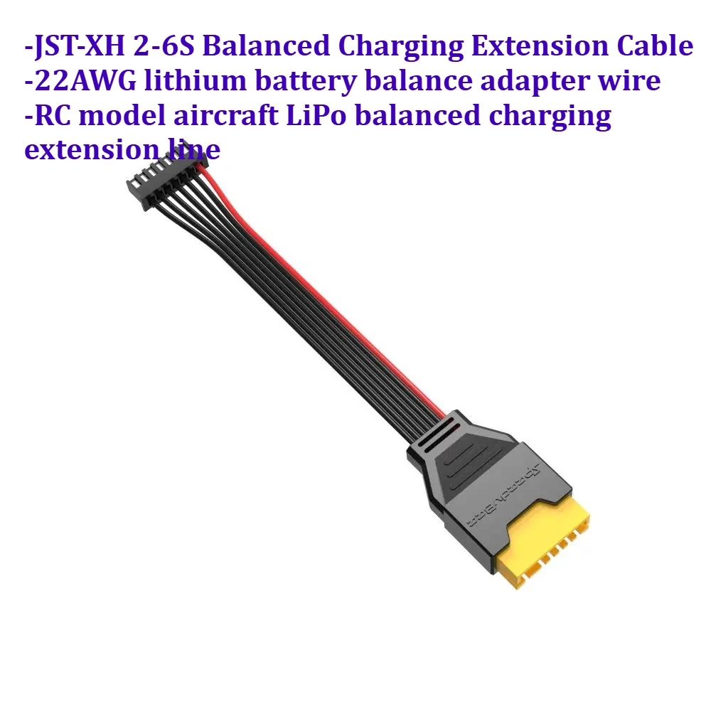 1pcs JST-XH LiPo Battery Balance Charger Extension Cable 22AWG Silicone Wire for 2S-6S RC Drone Battery Male to Female Plug Lead
