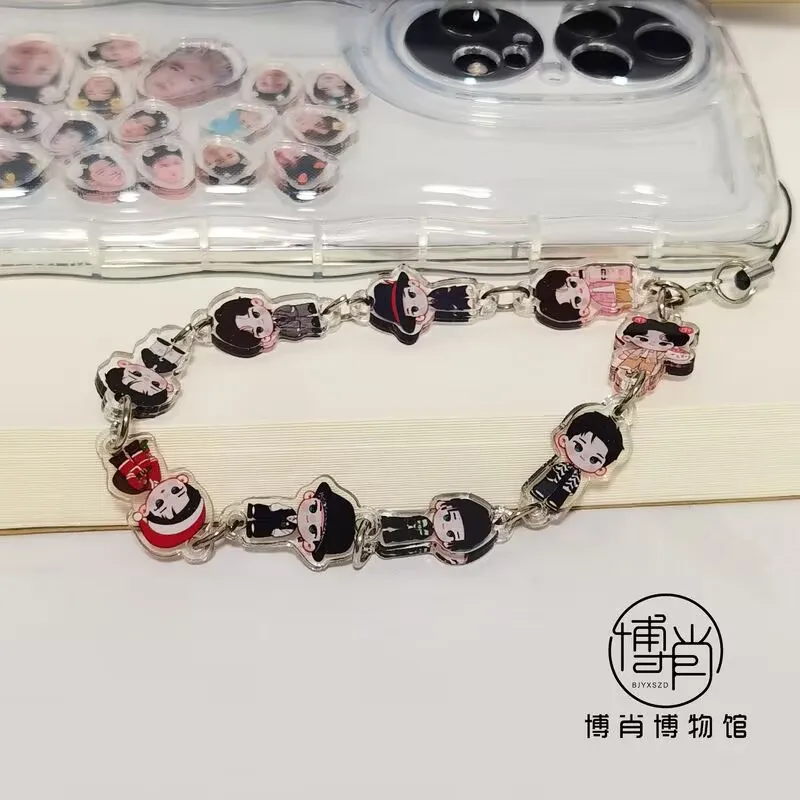 يقوم Bojun Yixiao بتخصيص المعلقات سلسلة الهاتف المحمول المصنوعة من الأكريليك الكرتوني الأصلي اللطيف "Wang Yibo Xiao Zhan"