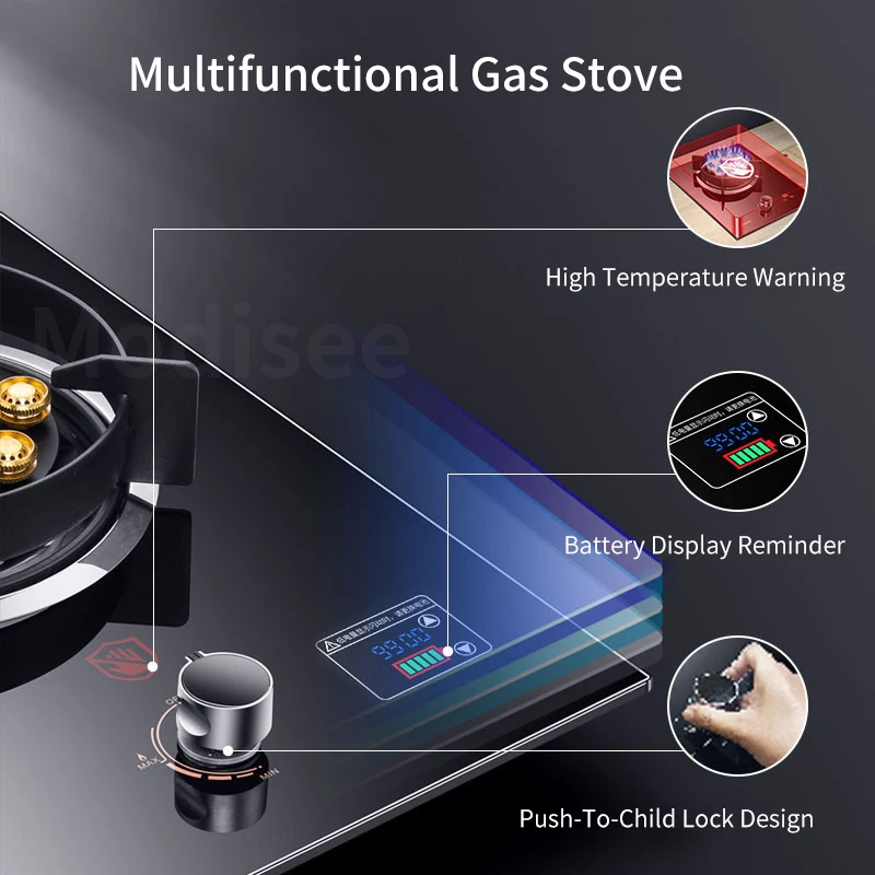 Gas Stove Single Stove Household Liquefied Gas Embedded  Gas Stove Natural Gas Fierce Fire Single Stove Stoves Table Kitchen Hob