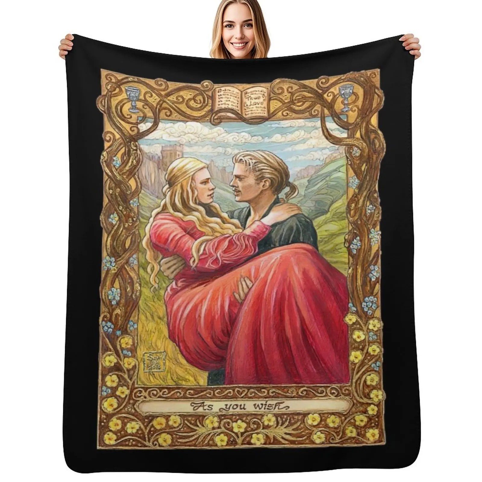 Princess Bride Throw Blanket Summer Cool Breathable Blanket for Sleeping