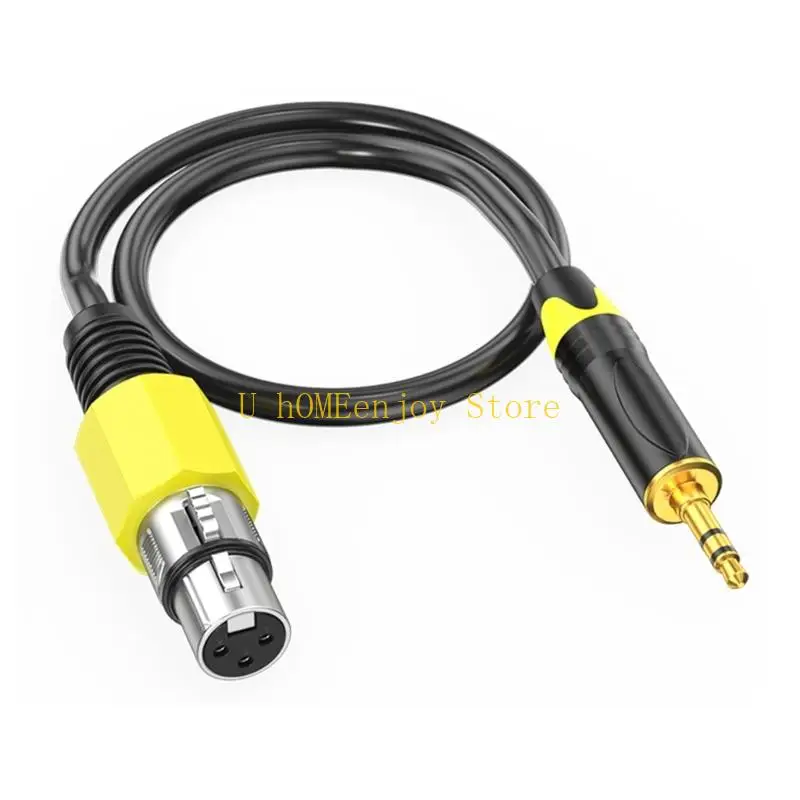 B0KF Thin 3.5mm To 3Pin Female Connectors Stage Performances Music Streaming Cord