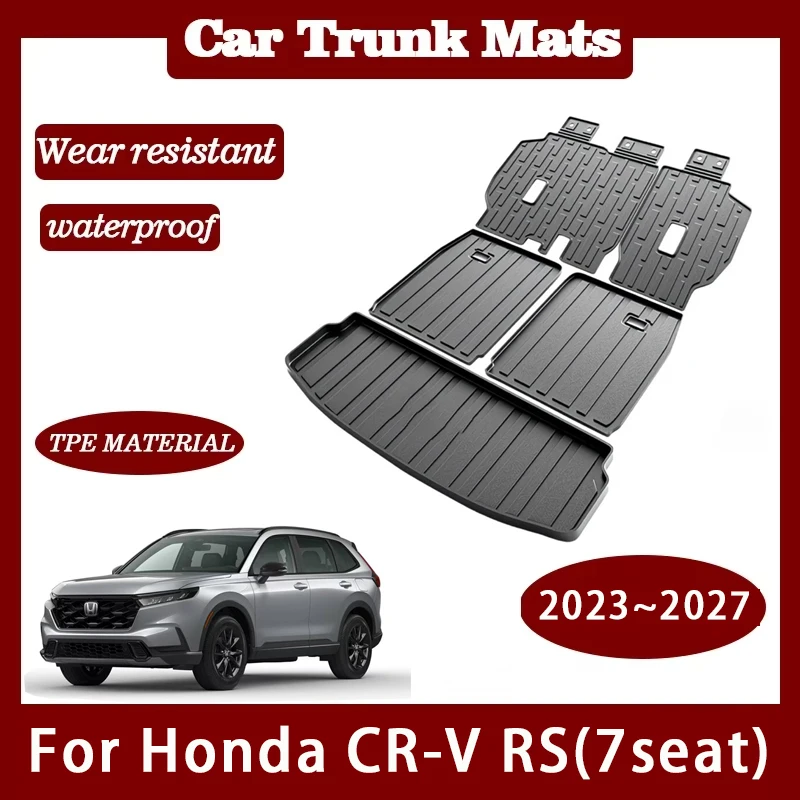 

For Honda CR-V CRV CR V RS MK6 2023 2024 2025 2026 2027 7seat Car Trunk Mats Waterproof Boot Carpet TPE Pad Auto Accessories