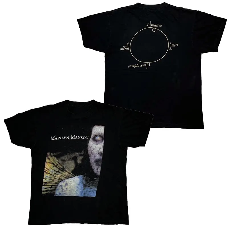 Marilyn Manson Abstract Casual T-shirt Luxury Brand for Men and Women Top 2026 New
