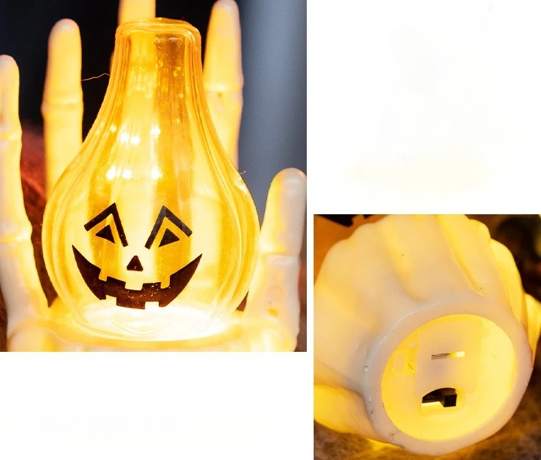 ハロウィン光るゴーストハンドランプカボチャライトパーティーテーブル装飾お化け屋敷バーホリデー雰囲気装飾品