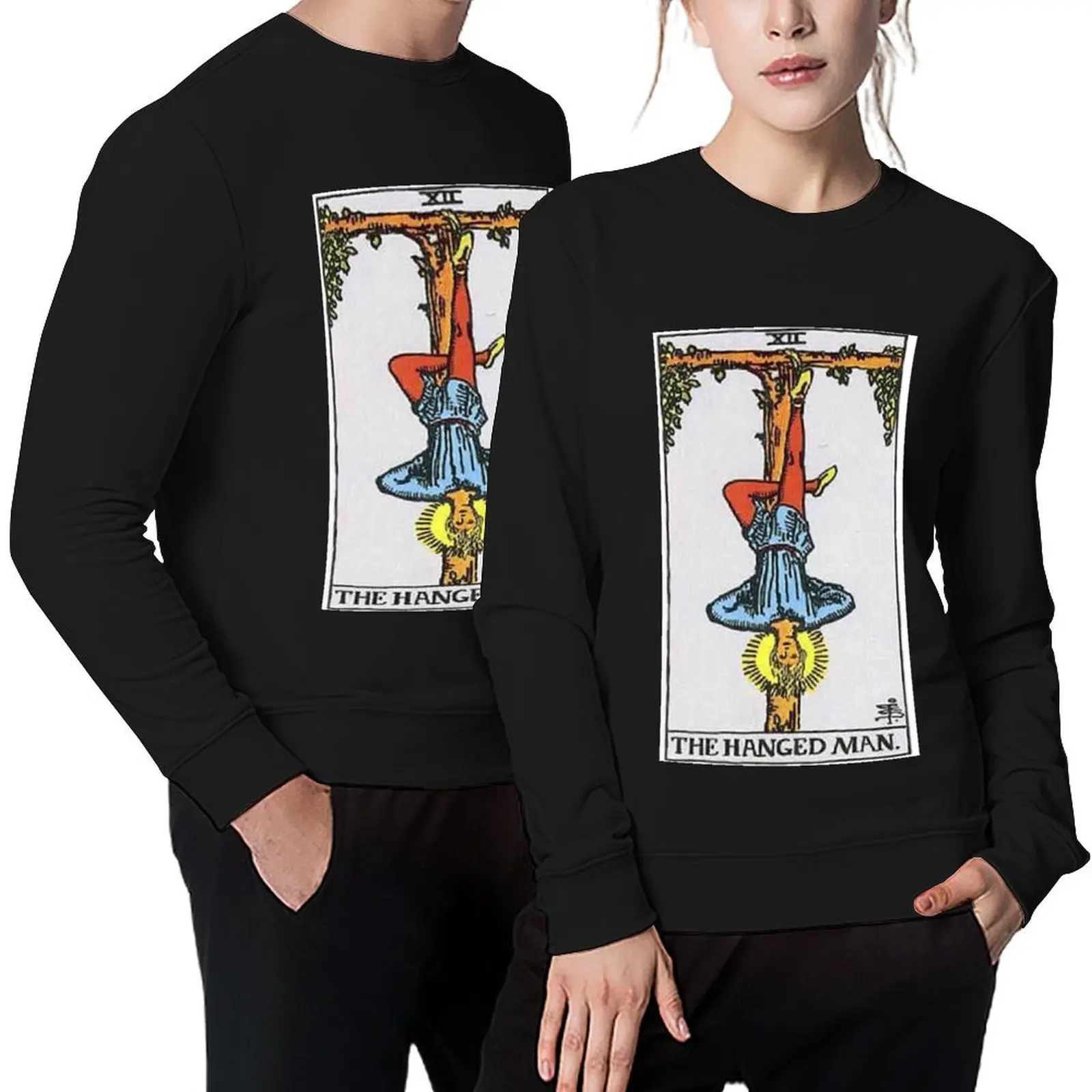 

The Hanged Man Tarot Pullover men's coat aesthetic clothing winter clothes mens clothes hooded sweatshirts
