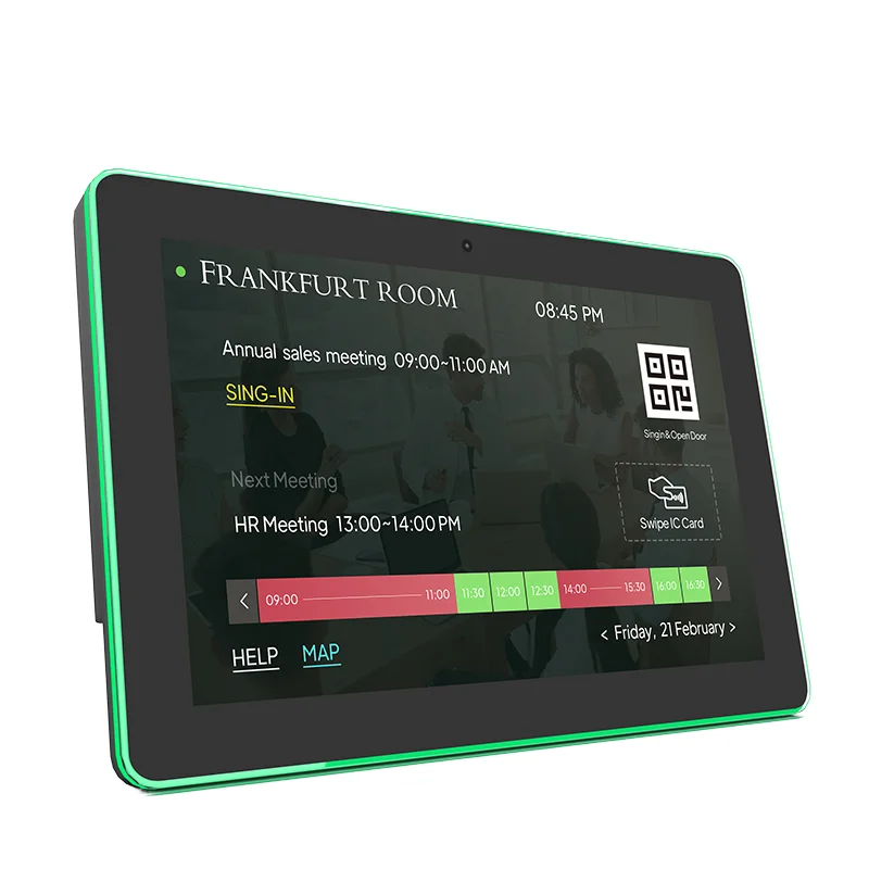 

Smart Meeting Room Booking Tablet LED Light 10 Inch RK3288 RK3566 Qaud Core Android Tablet Vesa Wall Mount