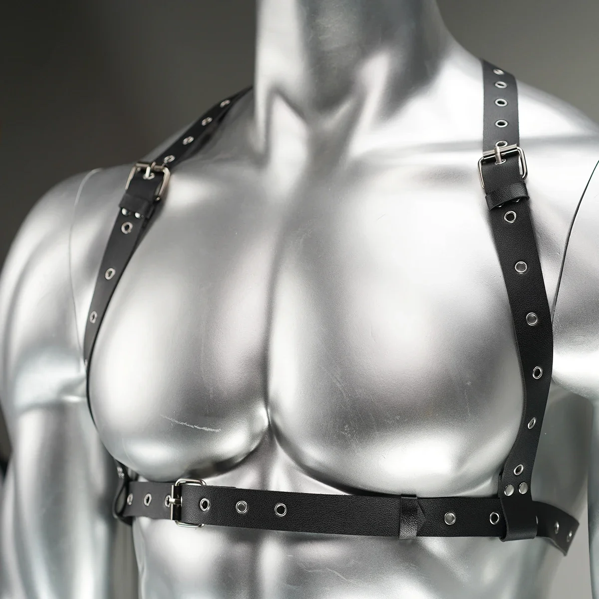 

Мужской кожаный ремень-бретелька, ремень для удержания тела, модная регулируемая камзол, ремень-бретелька в стиле панк