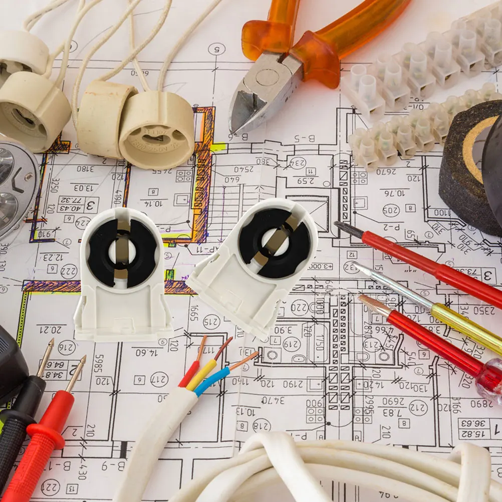 

30pcs Fluorescent Lamp Holder LED Tube Socket Non Shunted Tombstones ABS Material High Temperature Stable Lighting System