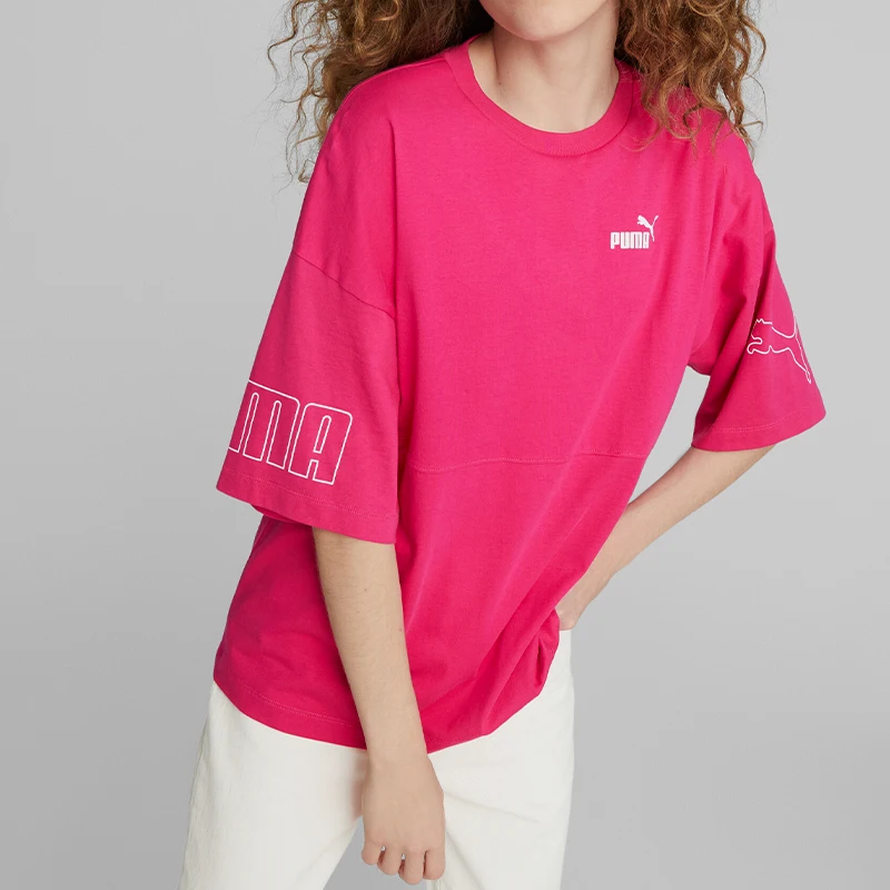 

PUMA, оригинальная женская модная свободная повседневная спортивная футболка с короткими рукавами 2024, 676680-64