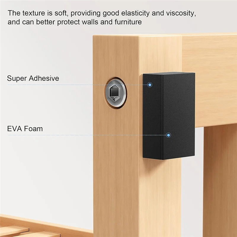 Furniture For Wall Protectors 23Pcs, EVA Black Headboard Stoppers For Sofa Bed Cabinet