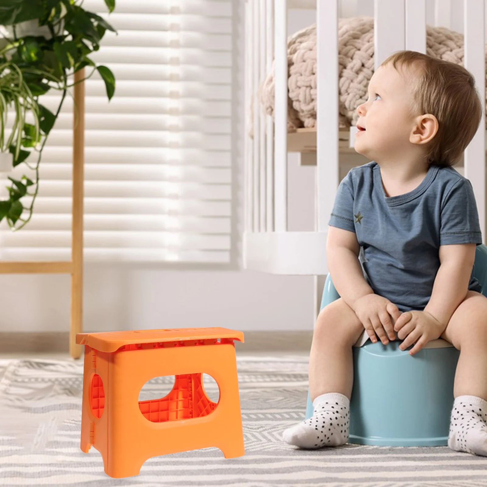 

Foldable Stool Folding Taboret PP Lightweight Portable Small Size Home Travel Collapsible Step Sturdy Safe Practical