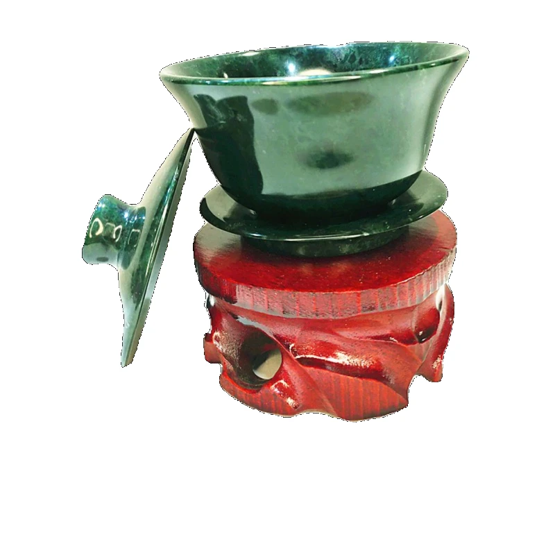 Yuanyang Jade Medicine King Stone Cup tueen San Cai Bei