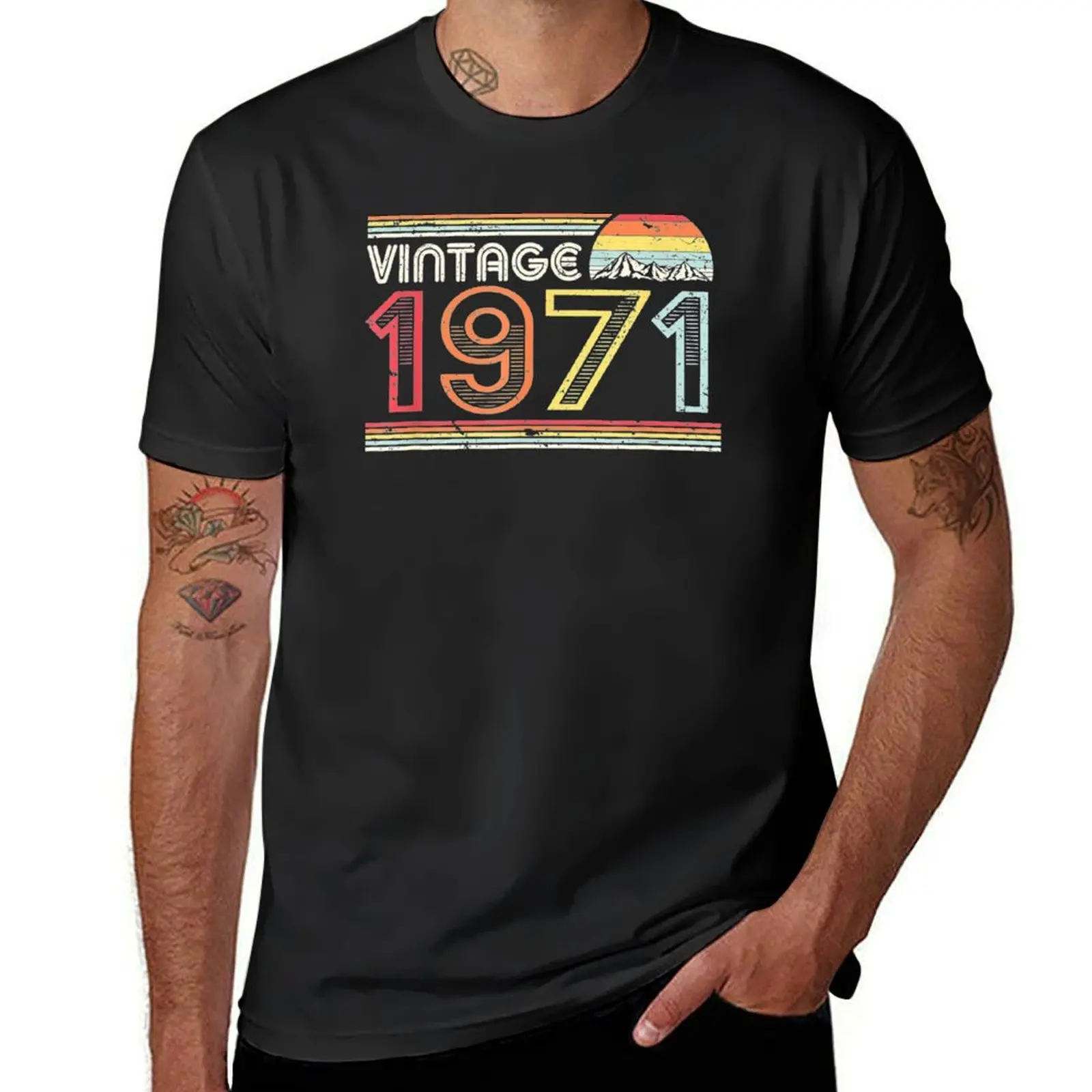 

1971 Vintage T Birthday Gift Tee Retro Style merch T-Shirt oversized t shirt vintage clothes Funny t-shirt shirts men