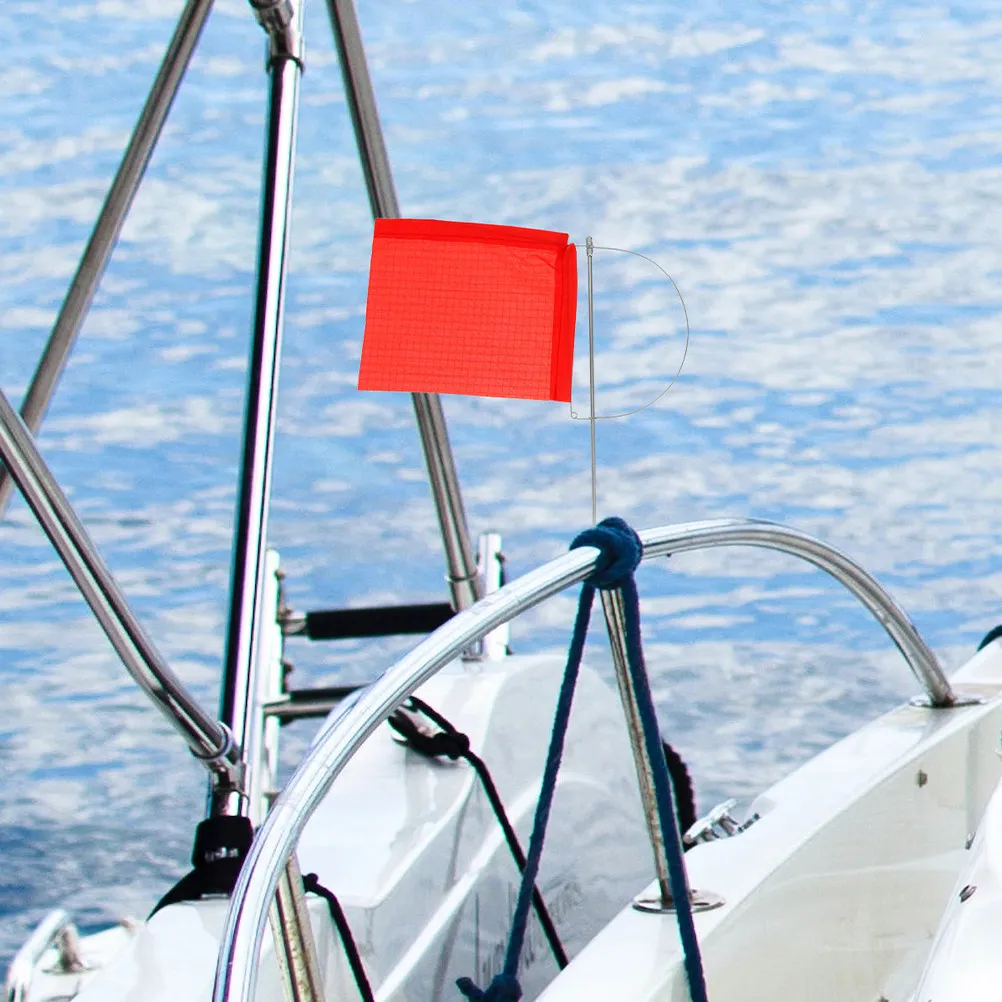 

2Pcs Fade-Resistant Stainless Steel Wind Direction Flag 130x110mm Marine Sailing Safety Flag Yacht Sailboat Mast Navigation