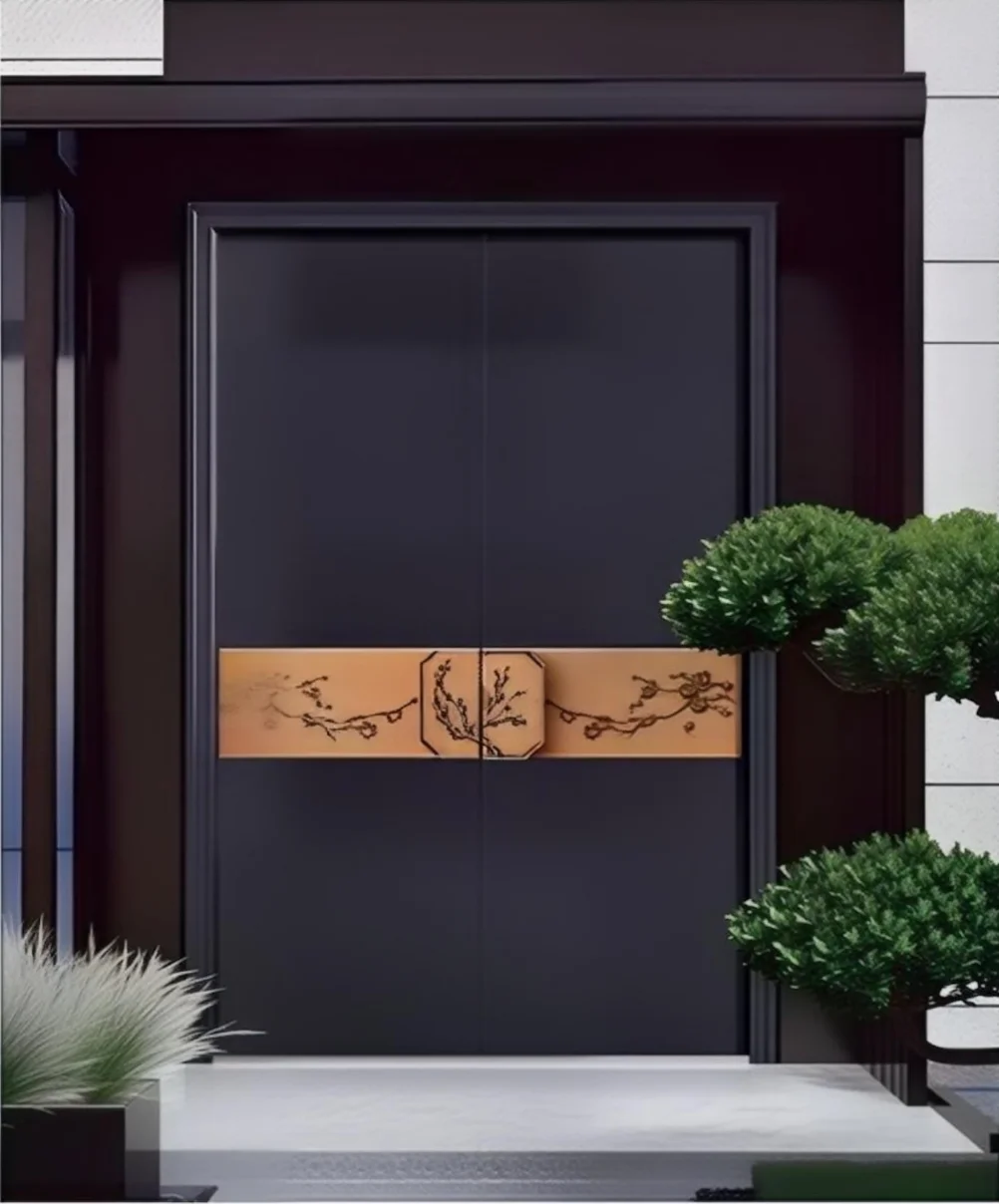 

Anti-theft Entrance Door, Security Main Gate, Mother-Child Door, High-End Carved Cast Aluminum Entry Door for VillaCustomizable