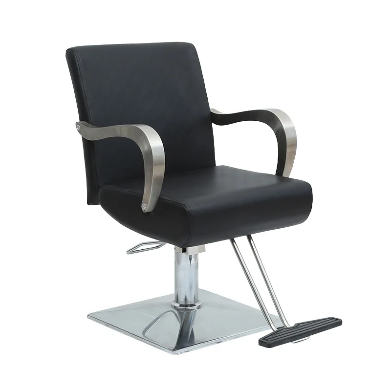 Barber shop Internet celebrity chair Hair salon special stainless steel lift down hair chair simple hair cutting perm and dyeing