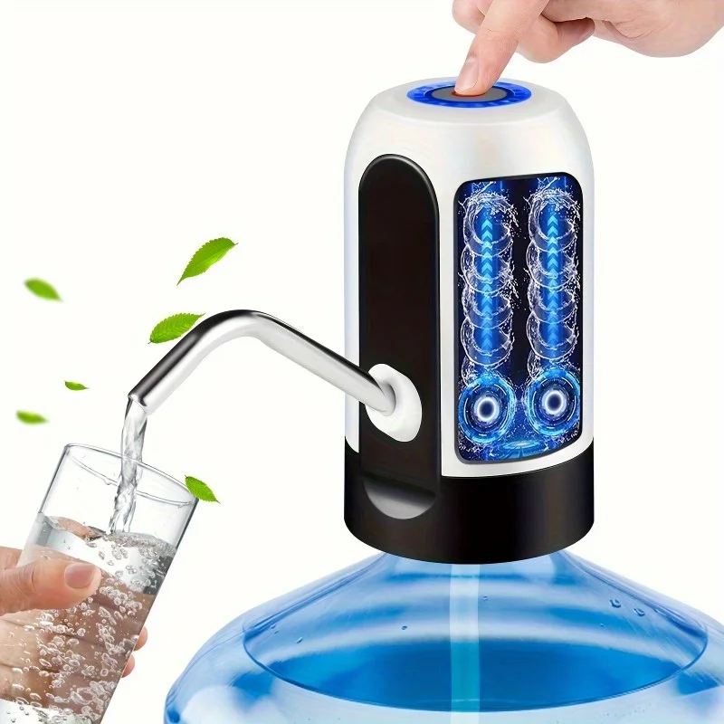 Tragbare elektrische Wasserpumpe mit Ein-Klick-Bedienung – USB-betriebener automatischer Wasserspender, verwendet für Zuhause, Camping, Picknick