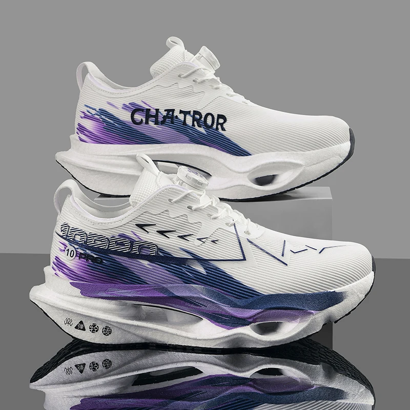 Men Running Shoes Carbon Plate Marathon Speciality Sports Breathable Lightweight Women's Comfortable Nonskid Leisure Sneakers