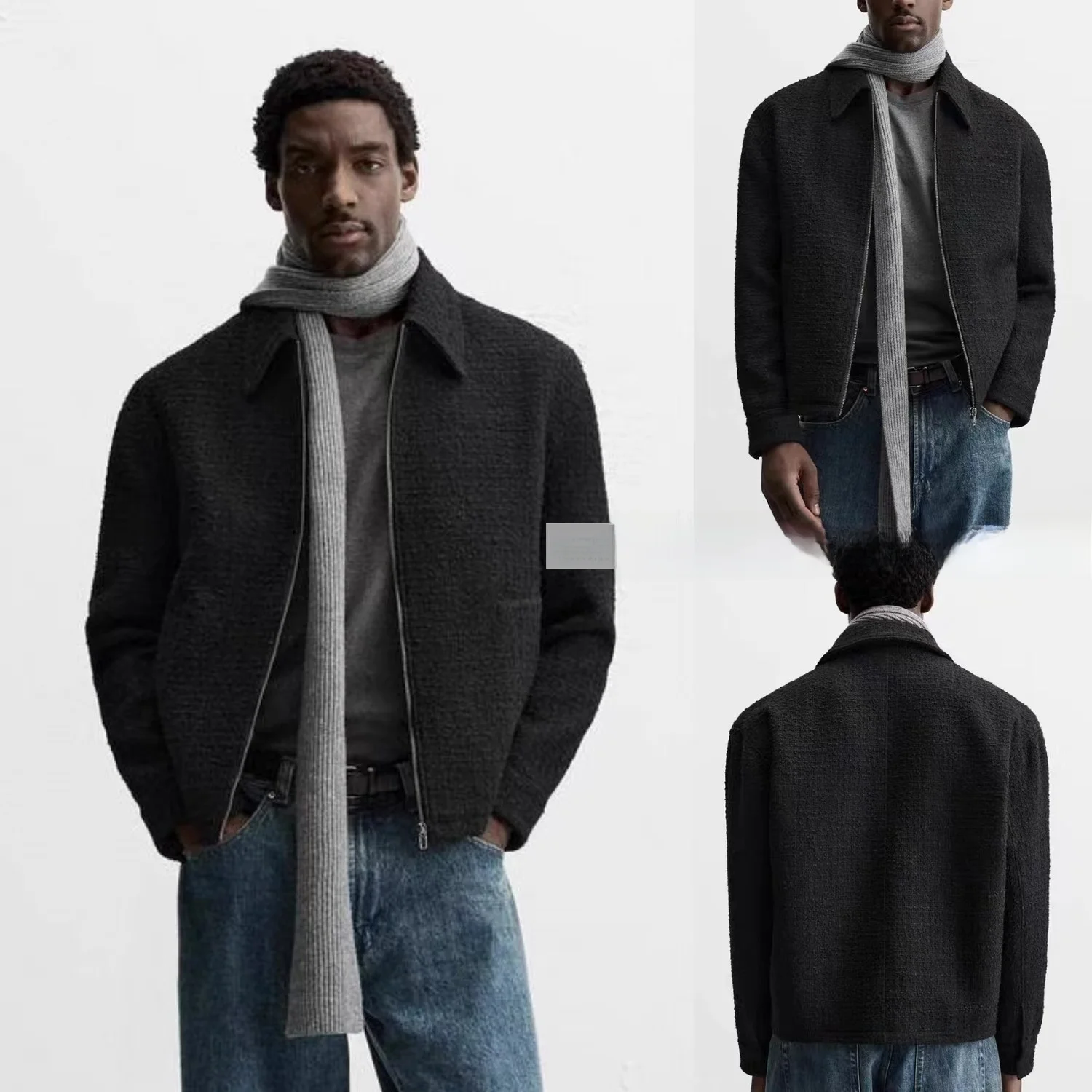 

Новая весенняя мужская длинная свеская текстура irt Jaet, разноцветная виталиская молния-стойка, подходит для Faion Urban Sle, молодежная верхняя одежда