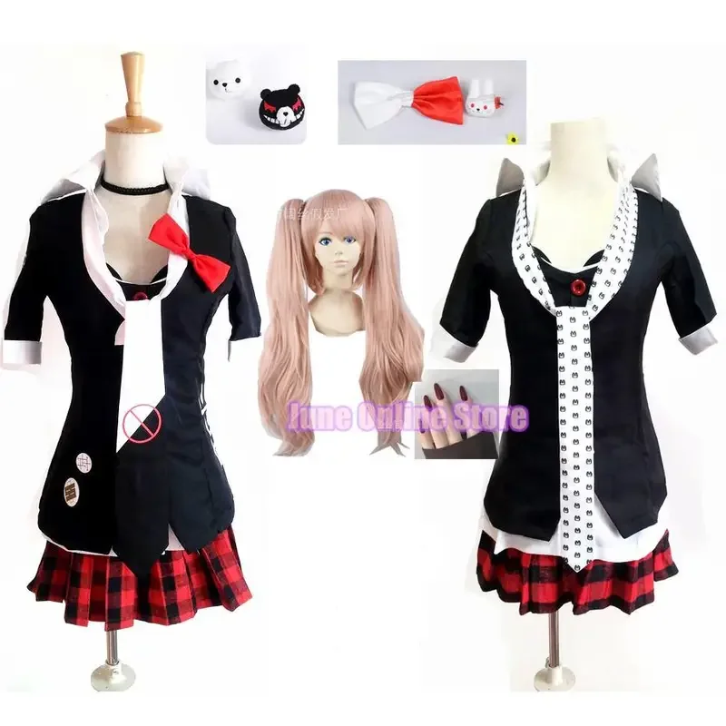 Danganronpa Cosplay Anime Junko Enoshima Emboitement Inushio Kimuchi Dangan Ronpa Trigger Happy Havoc Cosplay Costume