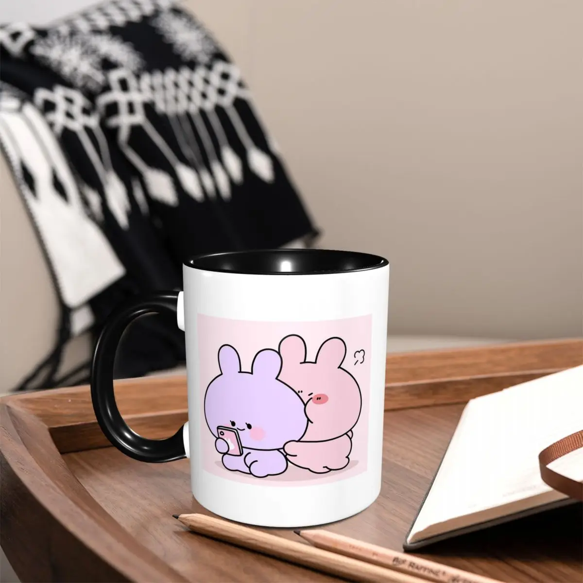 Asamimichaan Cute Asamimi Mug Funny Ceramic Coffee Cups Tea Mugs Milk Cup Drinkware Gifts for Friends