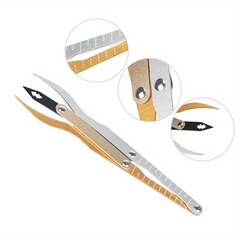 

Штангенциркуль из нержавеющей стали с золотым сечением, весы для микроблейдинга бровей, трехточечное позиционирование баланса, тату, макияж, дизайн бровей, 1 шт.