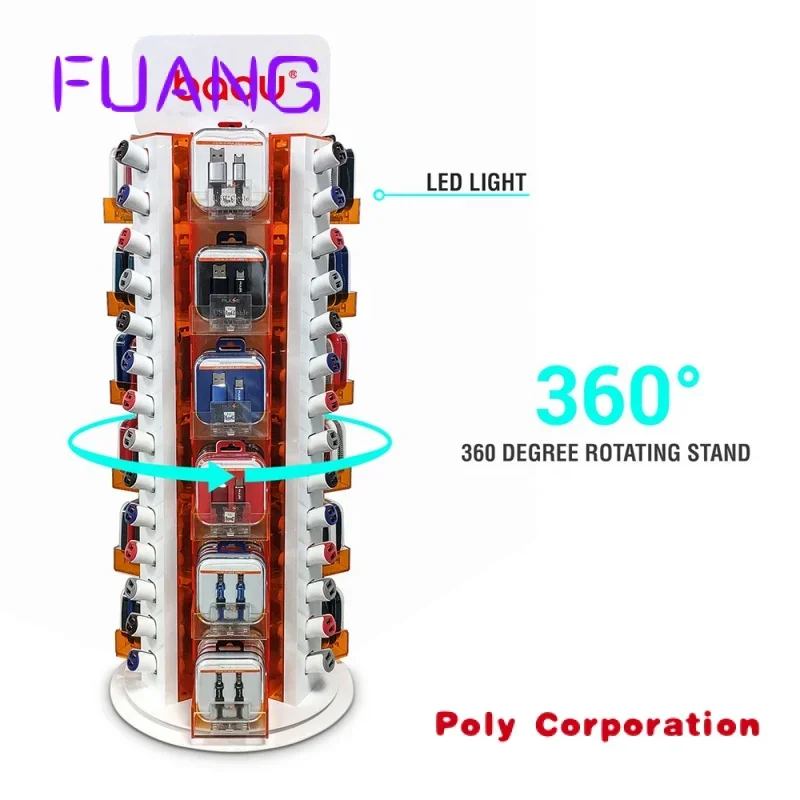 Custom  Customized Cellphone Accessories Stand Holder Acrylic Counter led acrylic display