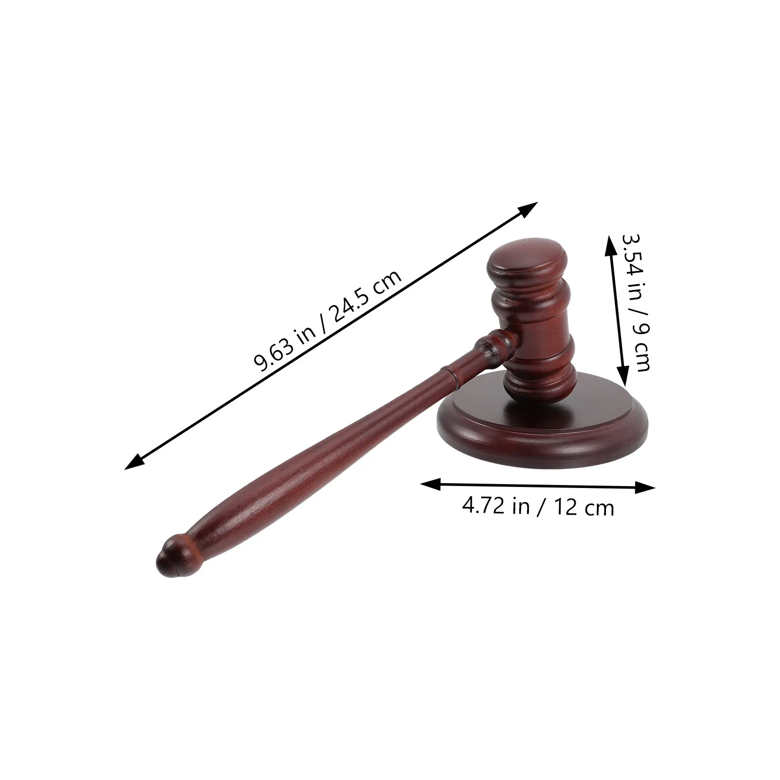 1Set Professional Wooden Gavel Lightweight Portable Solid Wood Judge Hammer Clear Loud Sound for Auction Court Lawyer Use
