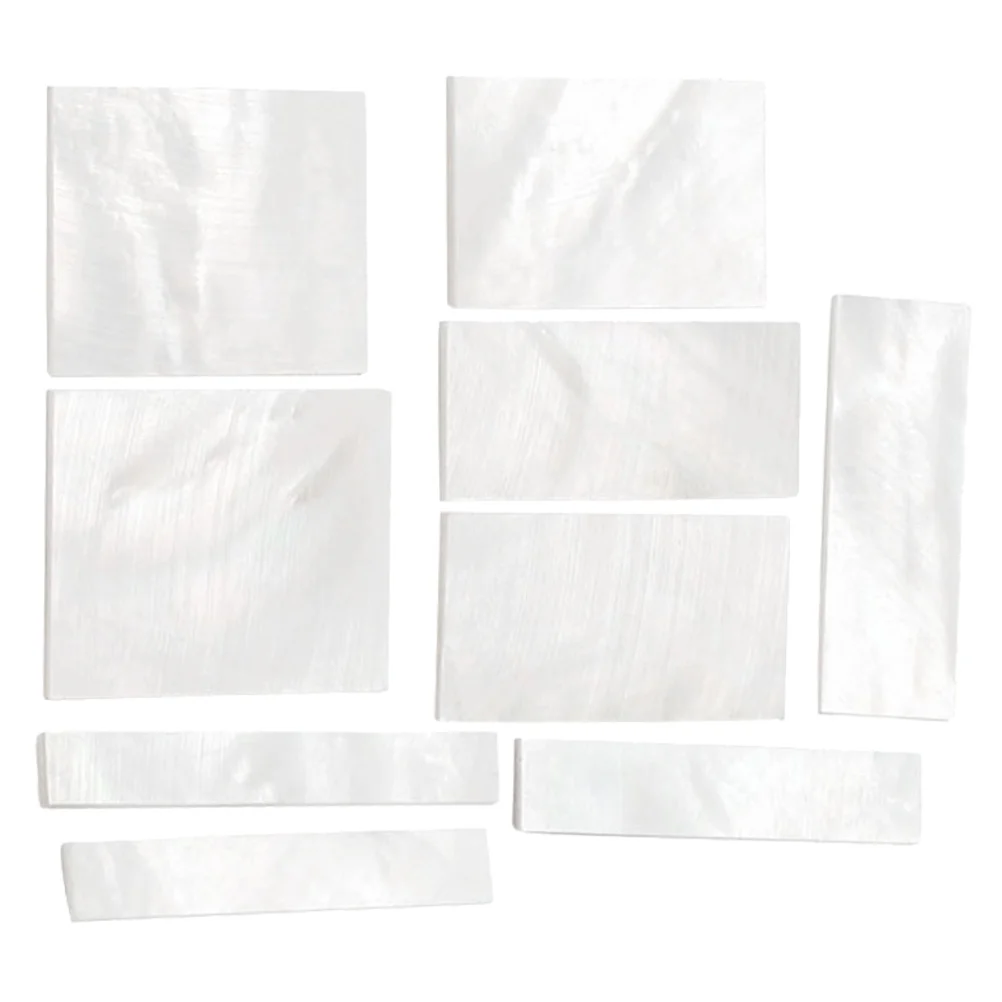 

9Pcs White Sea Shell Guitar Fingerboard Inlays DIY Fret Markers Bass Guitar Decoration Durable Fretboard Dot Inlay Material Pack