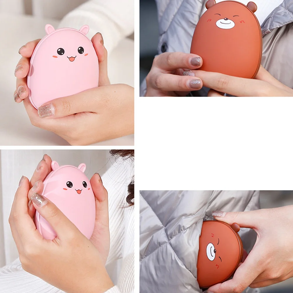 

Lovely Bear Hand Warmer Usb Rechargeable Portable Mobile Power Durable Reusable Winter Camping Hiking Gift Brown Safe Emergency