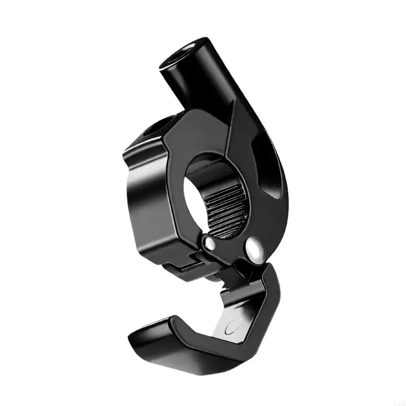   Metal Handlebar Hook Foldable Helmet Carry Hanger and Clamp On Mount for Bike Helmet Bag Storage