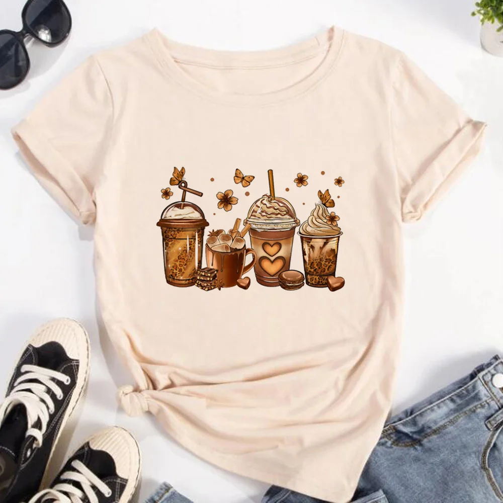 Watermelon Coffee top women Y2K t shirt female graphic harajuku anime clothes