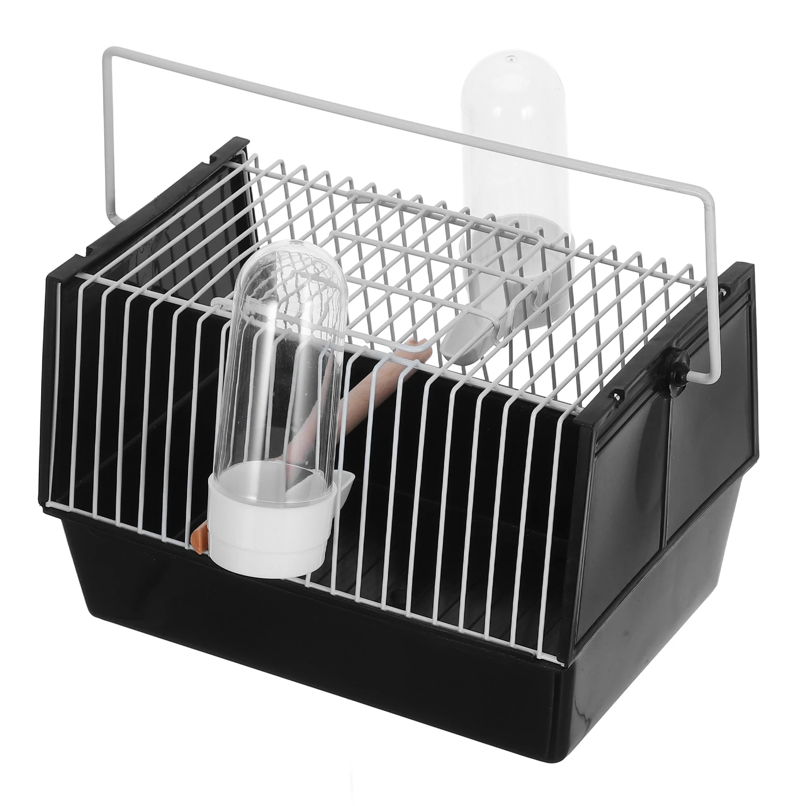 

Portable Bird Small Plastic Parrot Cage Handheld Pet Cage for Transport Outdoor Use Iron Material Durable Design