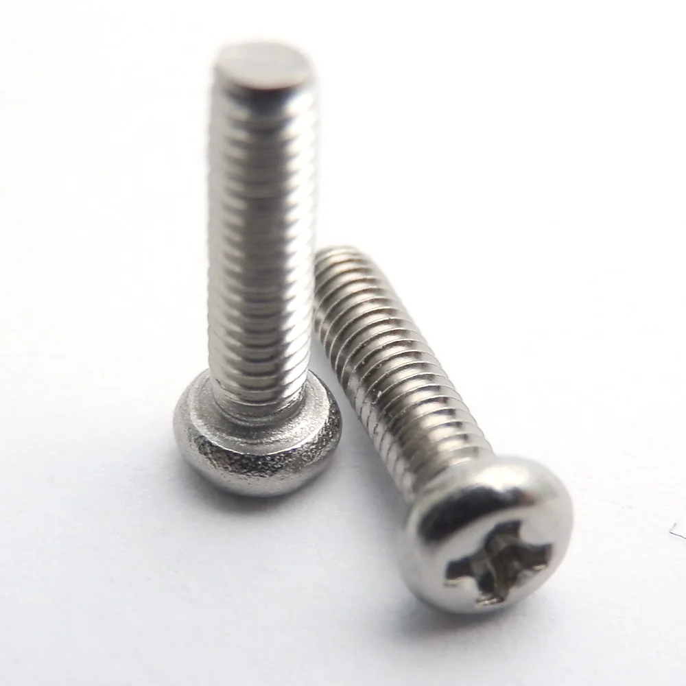 200 pcs/lot M 1.2 1.4 1.6 2 M2.5  Mini Screw Stainless Steel Cross Pan Head Micro Small Mini Screw