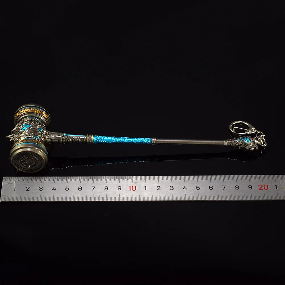 Arma Naraka Bladepoint de 21CM, douluo, Anime, martillo celestial, modelo periférico, colección de adornos de aleación, regalos de cumpleaños, juguetes para niños