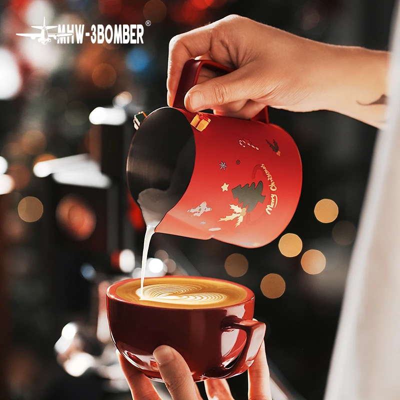 

MHW-3BOMBER Milk Frothing Pitcher 600ml Espresso Latte Art Barista Steam Pitcher Milk Jug Cup Christmas Gifts Coffee Accessories