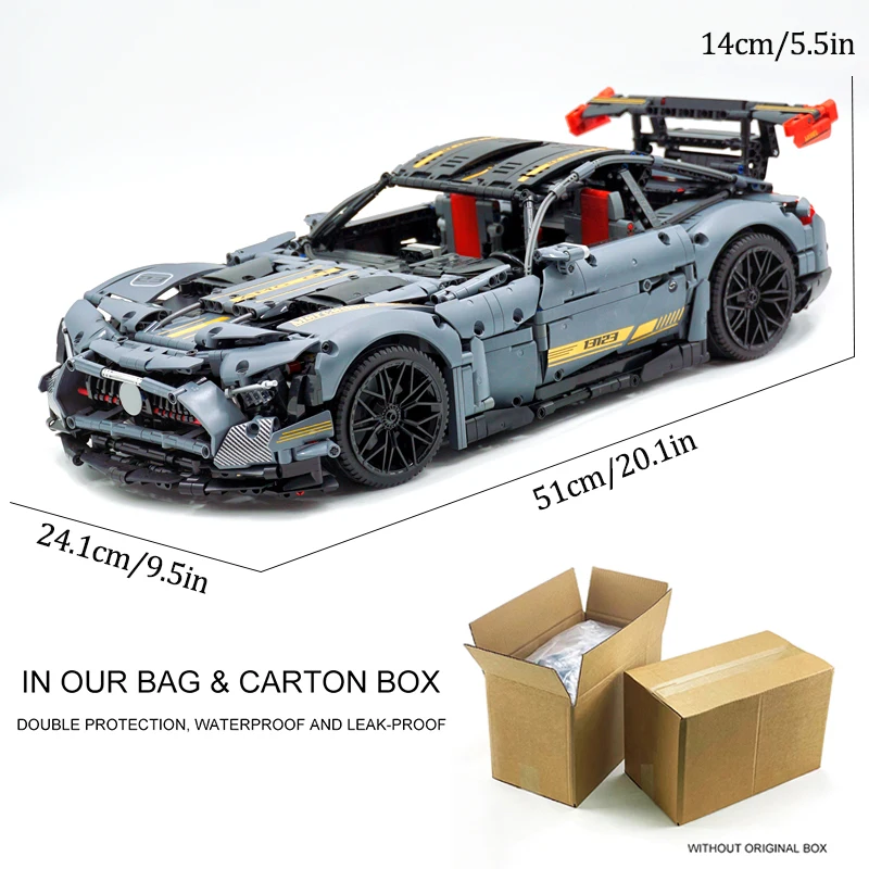 MOULD KING 13123 Technische GTR Super Sport Auto C63 Modell Bausteine 1:8 Racing Fahrzeug Ziegel DIY Spielzeug Weihnachten Geschenk für Kind