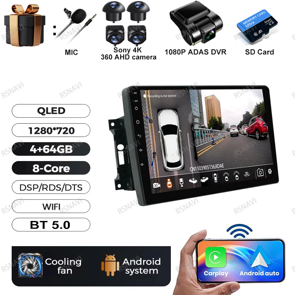 Android 15 Autoradio Voor Jeep Wrangler 3 JK 2007-2018 Head Unit Draadloze Carplay Auto GPS QLED DVD multimedia Navigatie BT