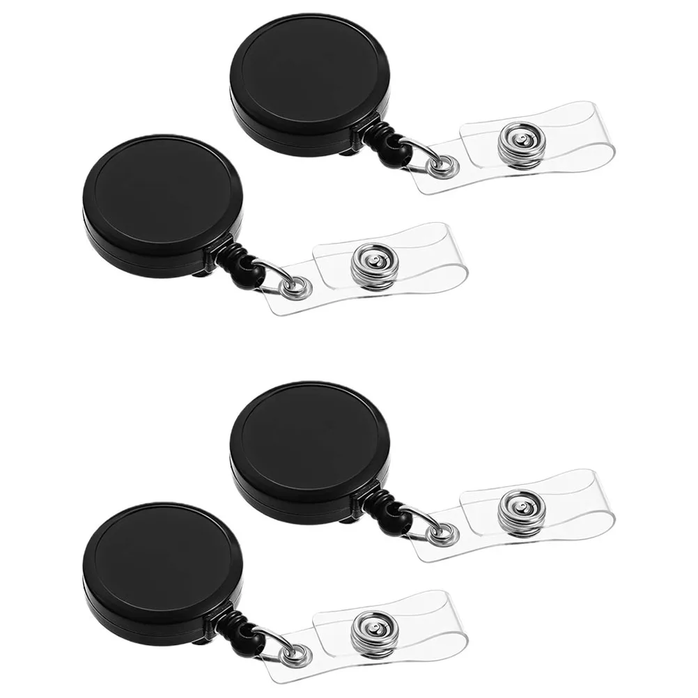 4Pcs Retractable Photo Key Card Badge Holders Blank Sublimation Id Name Tag Holders Office Work Nurse Teacher Student