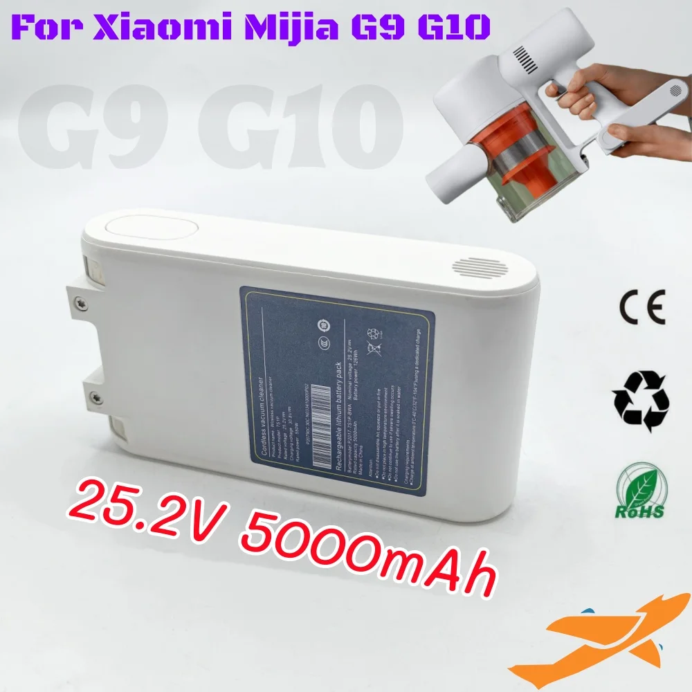 

for Mijia Dreame G9 G10 1S R10 Wireless Vacuum Cleaner Original 25.2V 5.0Ah/Rechargeable Lithium Ion Battery Pack