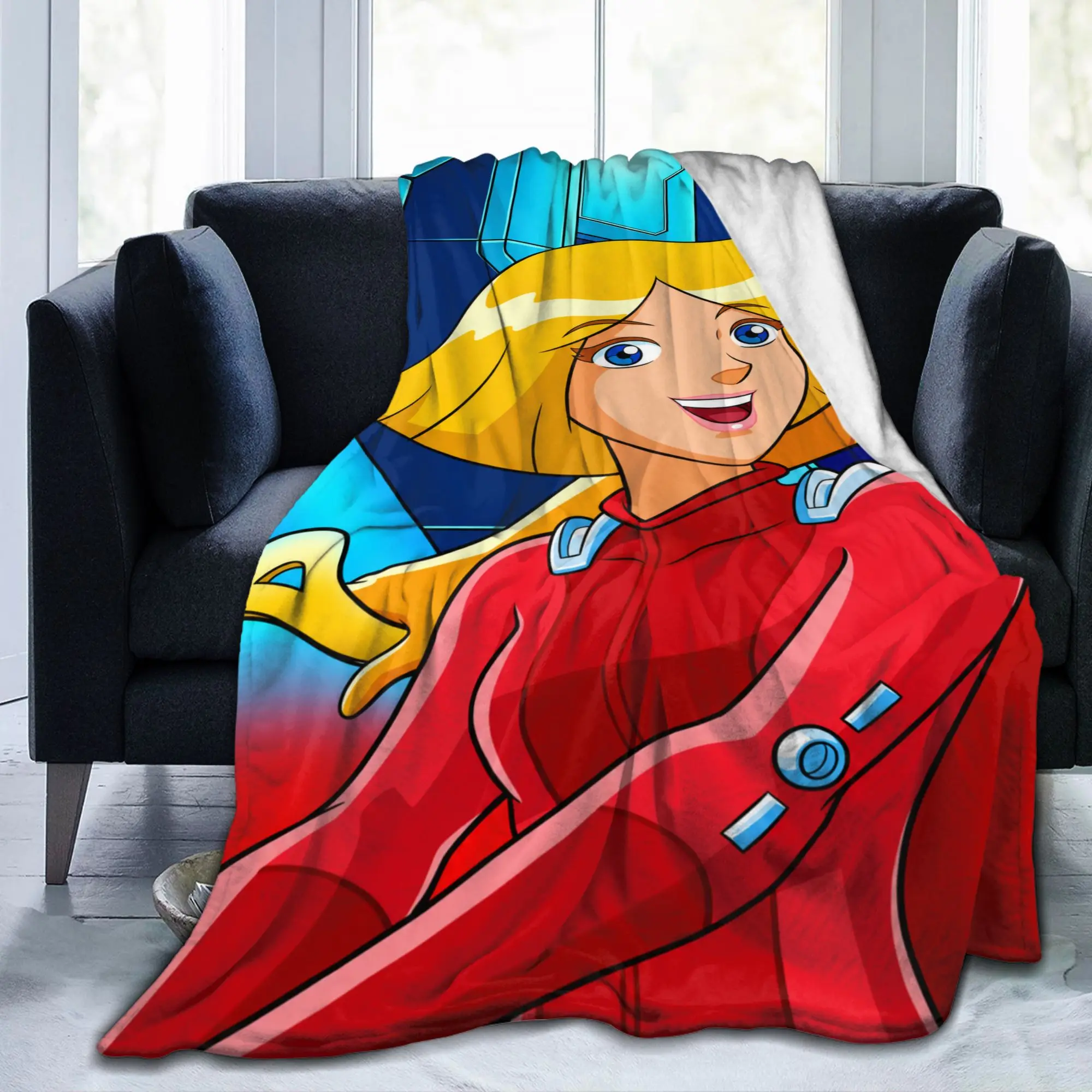 Warm Blanket Decorative Totally Spies Clover Portrait Bedding Throws  Flannel Bedspread For Bedroom Aesthetic Sofa Bed Cover
