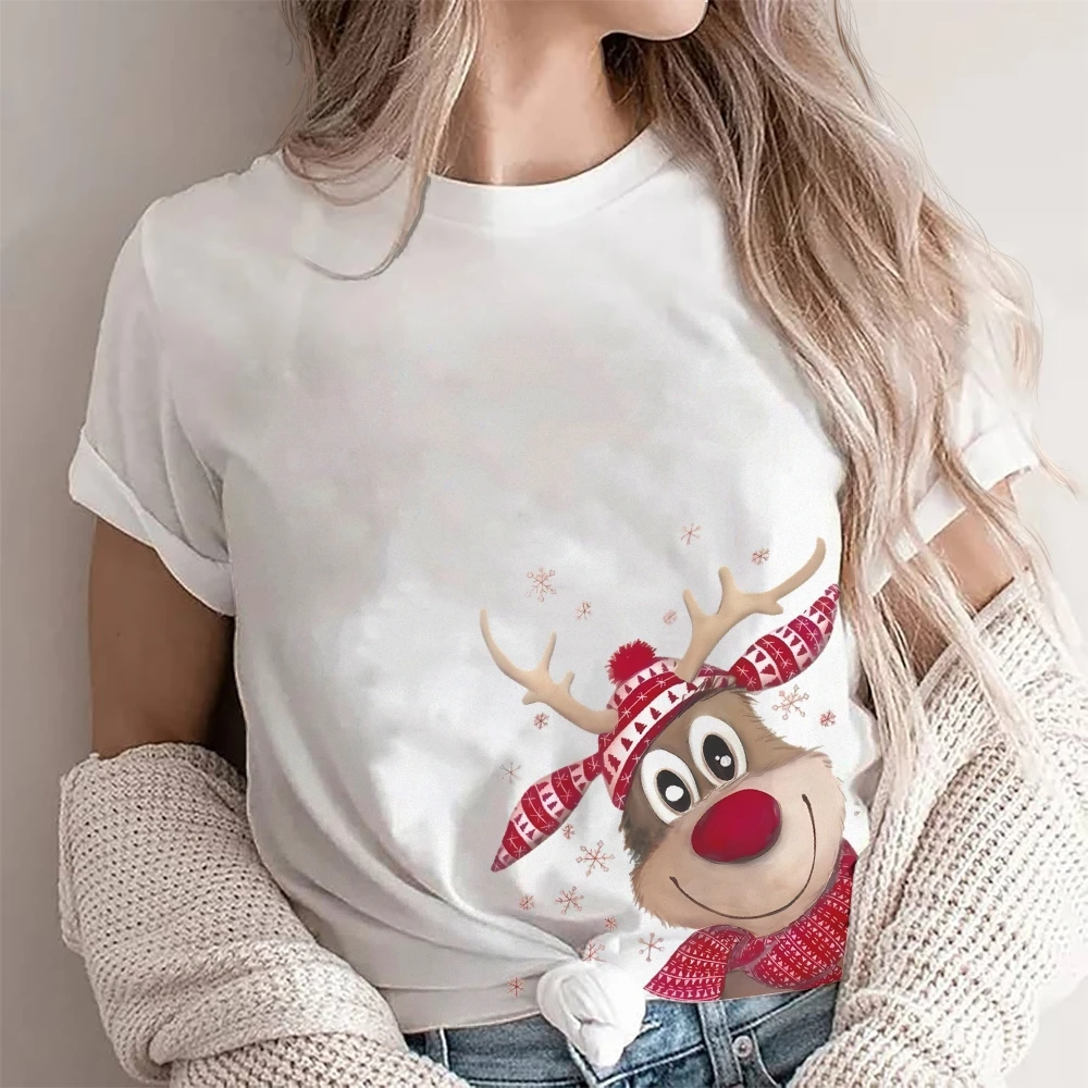 

Christmas Gift T-shirt Graphic Pure Cotton Tops Discount New in Outwears Vintage Washed Clothes Y2K Women's Short Sleeve