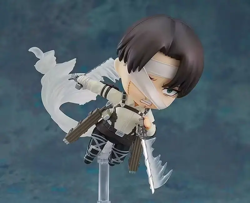 10cm Attack on Titan Levi Rivaille Rival Ackerman #2002 Final season Battle damage Action figure toys Christmas gift with box